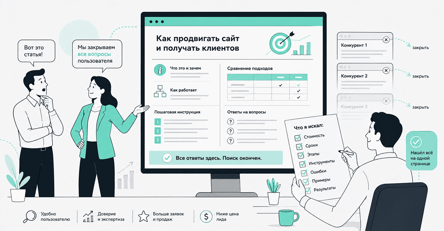 Построение контента